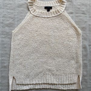 J. Crew Sleeveless cream summer sweater